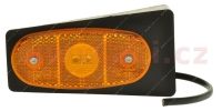 boční poziční světlo oválné oranžové LED s držákem 12/24V TRUCK L=P