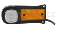 boční poziční světlo LED oranžové s držákem a odrazkou 12/24V TRUCK L=P