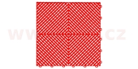 plastová dlaždice žebrovaná 40x40x1,8 cm PVC (červená)