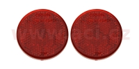 univerzální odrazka kulatá, samolepící, červená (průměr 50 mm) 2 ks