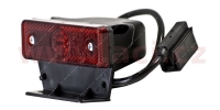 zadní poziční světlo červené s 50 cm kabelem s koncovkou CLICK-IN a pravoúhlým držákem 24V LED TRUCK L=P
